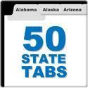 All 50 State Divider Tabs