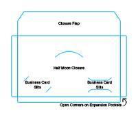 Custom Folders Pockets and Die Cuts Diagram