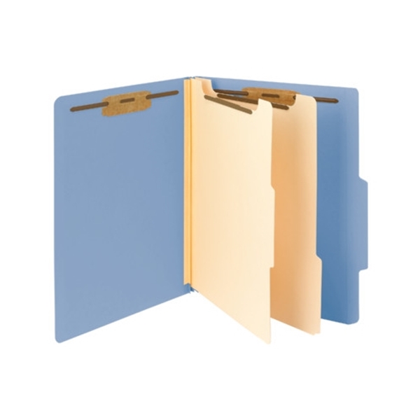 Smead 14001 Blue Classification File Folder, 2 Dividers, 2" Expansion